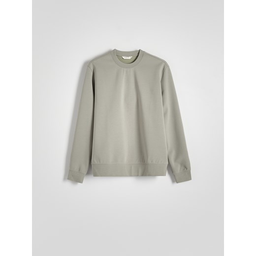 Reserved - Gładka bluza z bawełną - jasnozielony ze sklepu Reserved w kategorii Bluzy męskie - zdjęcie 171520435