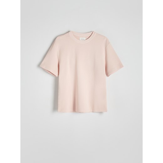 Reserved - T-shirt z efektem sprania - różowy ze sklepu Reserved w kategorii T-shirty męskie - zdjęcie 171520516