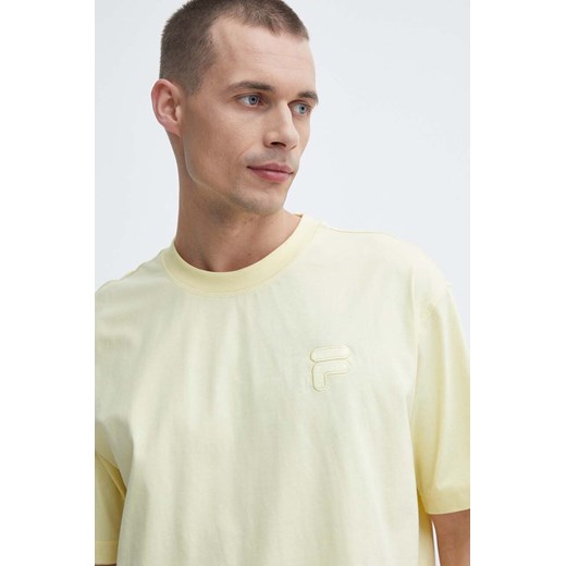 Fila t-shirt bawełniany Loum męski kolor żółty gładki FAM0676 Fila L ANSWEAR.com
