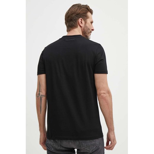 Karl Lagerfeld t-shirt bawełniany męski kolor czarny z aplikacją 542225.755030 Karl Lagerfeld L ANSWEAR.com