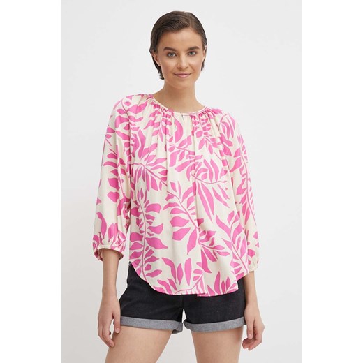 Seidensticker bluzka damska kolor różowy wzorzysta 60.136251 ze sklepu ANSWEAR.com w kategorii Bluzki damskie - zdjęcie 171521407