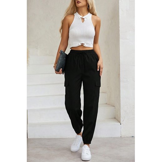 Spodnie FIOLPENA BLACK ze sklepu Ivet Shop w kategorii Spodnie damskie - zdjęcie 171522815