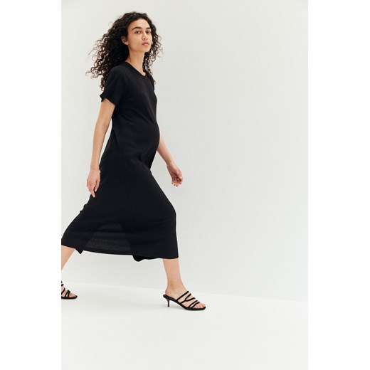 H & M - MAMA Sukienka T-shirtowa w prążki - Czarny ze sklepu H&M w kategorii Sukienki ciążowe - zdjęcie 171523906