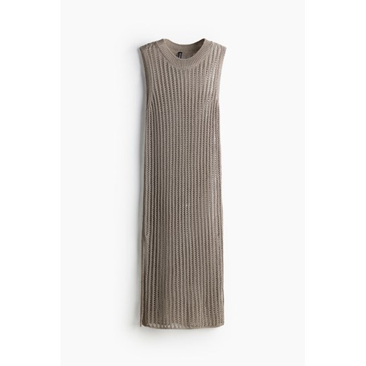 H & M - Sukienka z ażurowej dzianiny - Beżowy H & M XS H&M