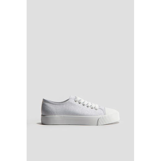 H & M - Błyszczące buty sportowe - Srebrny ze sklepu H&M w kategorii Trampki damskie - zdjęcie 171524105
