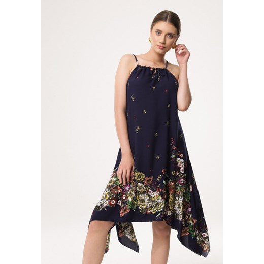 Granatowa Sukienka Desert Flower ze sklepu Born2be Odzież w kategorii Sukienki - zdjęcie 171525609
