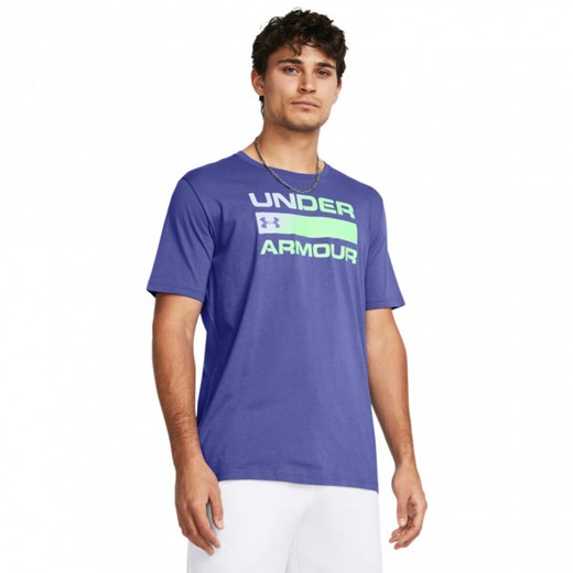 Męski t-shirt z nadrukiem Under Armour UA Team Issue Wordmark SS - niebieski ze sklepu Sportstylestory.com w kategorii T-shirty męskie - zdjęcie 171526219
