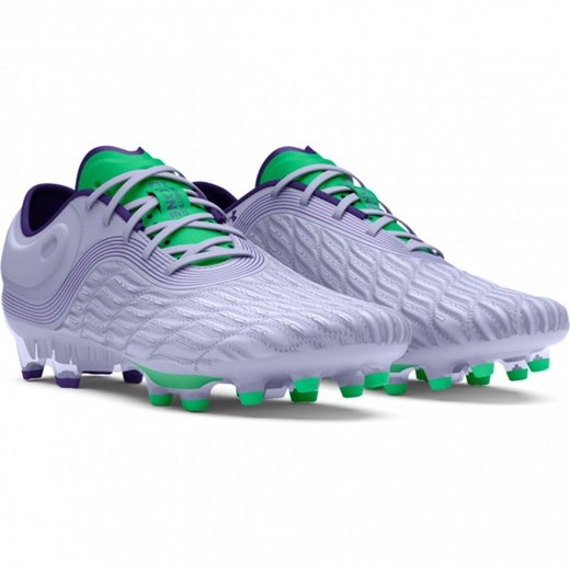 Męskie buty piłkarskie korki lanki Under Armour UA Clone Mag Elite 3.0 FG - fioletowe ze sklepu Sportstylestory.com w kategorii Buty sportowe męskie - zdjęcie 171526268