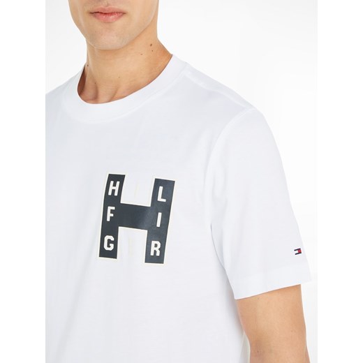 T-shirt męski Tommy Hilfiger bawełniany biały z krótkim rękawem 