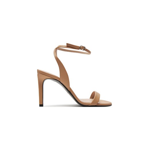 Calvin Klein Sandały Heel Sandal 90 Lth HW0HW01945 Beżowy ze sklepu MODIVO w kategorii Sandały damskie - zdjęcie 171529496