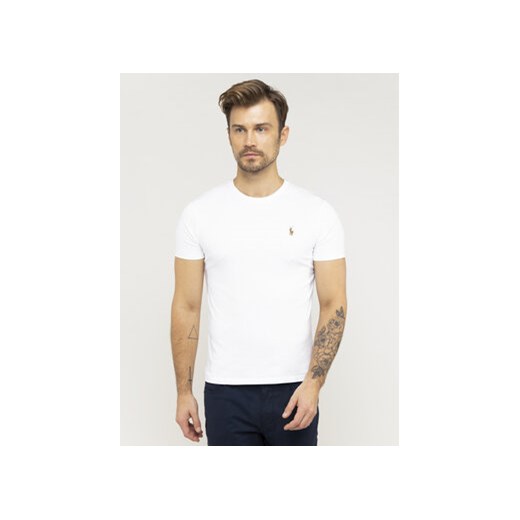 Polo Ralph Lauren T-Shirt 710740727 Biały Slim Fit ze sklepu MODIVO w kategorii T-shirty męskie - zdjęcie 171529847