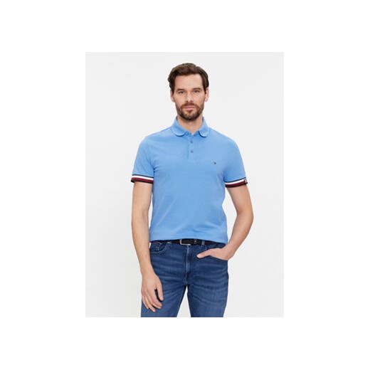 Tommy Hilfiger Polo Monotype Flag MW0MW33585 Niebieski Slim Fit Tommy Hilfiger L promocja MODIVO
