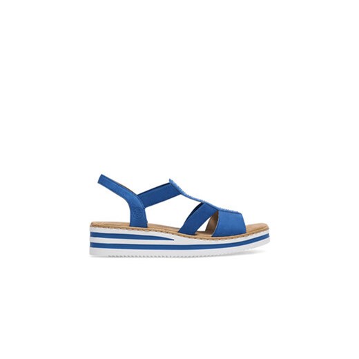 Rieker Sandały V0209-14 Niebieski ze sklepu MODIVO w kategorii Sandały damskie - zdjęcie 171530276