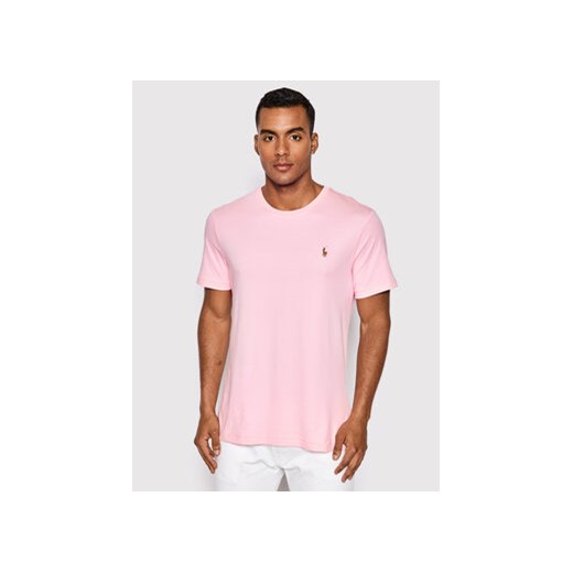Polo Ralph Lauren T-Shirt 710740727010 Różowy Slim Fit ze sklepu MODIVO w kategorii T-shirty męskie - zdjęcie 171530416