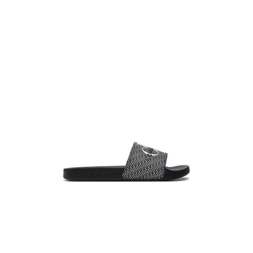 Calvin Klein Jeans Klapki Slide Aop Wn YW0YW01407 Czarny ze sklepu MODIVO w kategorii Klapki damskie - zdjęcie 171530635