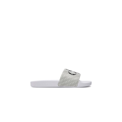 Calvin Klein Jeans Klapki Slide Aop Wn YW0YW01407 Biały ze sklepu MODIVO w kategorii Klapki damskie - zdjęcie 171531148