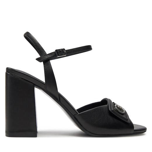 Sandały Calvin Klein Heel Sandal 85 Relock Lth HW0HW01937 Czarny ze sklepu eobuwie.pl w kategorii Sandały damskie - zdjęcie 171532319