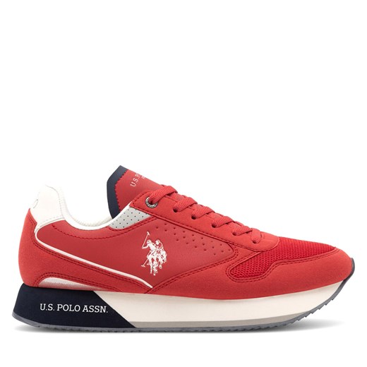Sneakersy U.S. Polo Assn. NOBIL003G Czerwony ze sklepu eobuwie.pl w kategorii Buty sportowe męskie - zdjęcie 171532587
