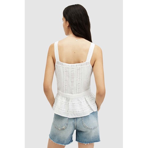 AllSaints bluzka CATALINA TOP damska kolor biały z aplikacją WM650Z 40 ANSWEAR.com