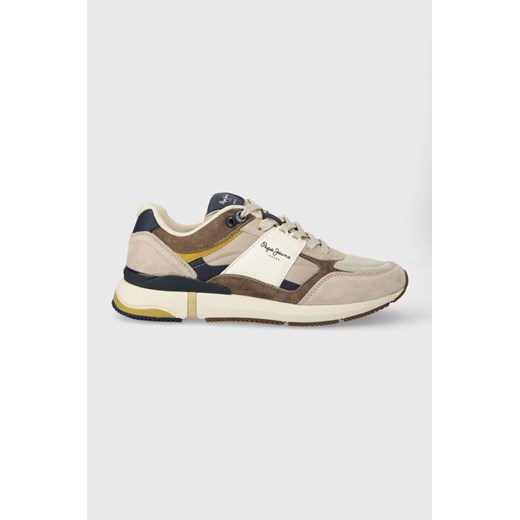 Pepe Jeans sneakersy PMS60014 kolor beżowy LONDON PRO MESH ze sklepu ANSWEAR.com w kategorii Buty sportowe męskie - zdjęcie 171535599