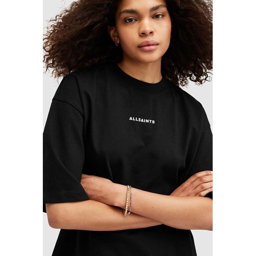 AllSaints t-shirt bawełniany DISC AMELIE TEE damski kolor czarny W082JA L ANSWEAR.com