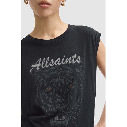 AllSaints t-shirt bawełniany HUNTER BROOKE TANK damski kolor czarny W084JA S ANSWEAR.com