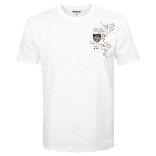 Męski T-Shirt - Pako Jeans - Biała z Niewielkim Nadrukiem TSPJNSvascoBI ze sklepu JegoSzafa.pl w kategorii T-shirty męskie - zdjęcie 171536108