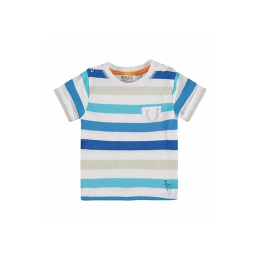Chłopięca niemowlęca bluzka z krótkim rękawem w paski ze sklepu 5.10.15 w kategorii Koszulki niemowlęce - zdjęcie 171536806