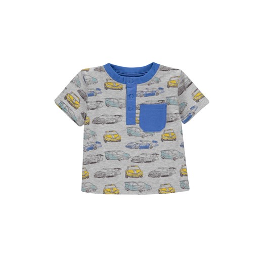 Chłopięca niemowlęca bluzka z krótkim rękawem w kolorowe autka ze sklepu 5.10.15 w kategorii Koszulki niemowlęce - zdjęcie 171536876