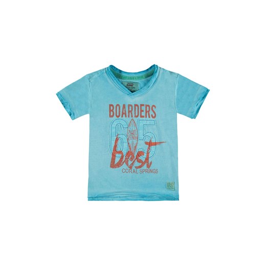 Chłopięca niemowlęca bluzka z krótkim rękawem niebieska ze sklepu 5.10.15 w kategorii Koszulki niemowlęce - zdjęcie 171536895