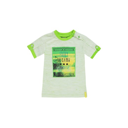 Chłopięca niemowlęca bluzka z krótkim rękawem zielona ze sklepu 5.10.15 w kategorii Koszulki niemowlęce - zdjęcie 171536995