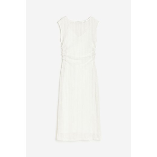 H & M - Sukienka o wyglądzie szydełkowej robótki - Biały H & M L H&M