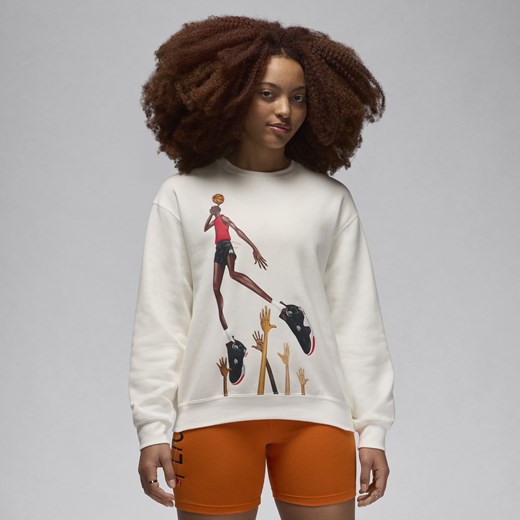 Damska dzianinowa bluza dresowa z półokrągłym dekoltem Jordan Artist Series by Jordan XS (EU 32-34) Nike poland