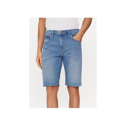 Lee Szorty jeansowe 5 Pocket 112349235 Niebieski Regular Fit ze sklepu MODIVO w kategorii Spodenki męskie - zdjęcie 171537796