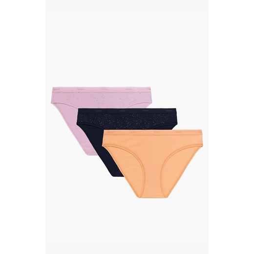 3-pack Figi damskie bikini 3LP-210-ROZ/POMJ/GRA, Kolor multicolour, Rozmiar L, ATLANTIC ze sklepu Primodo w kategorii Majtki damskie - zdjęcie 171538685