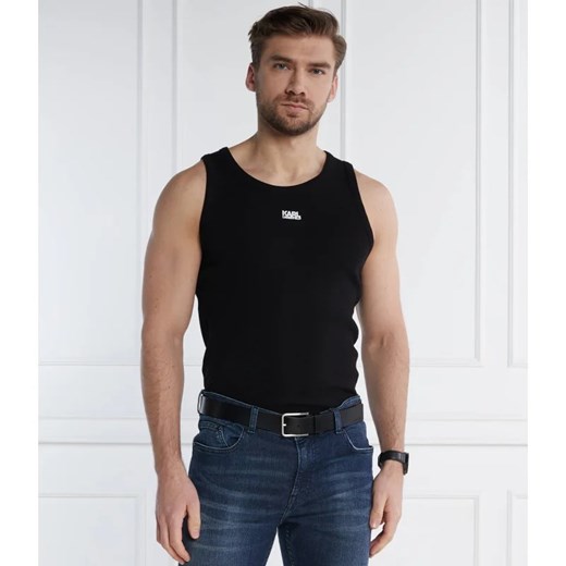 Karl Lagerfeld Tank top CREWNECK | Slim Fit Karl Lagerfeld M okazyjna cena Gomez Fashion Store