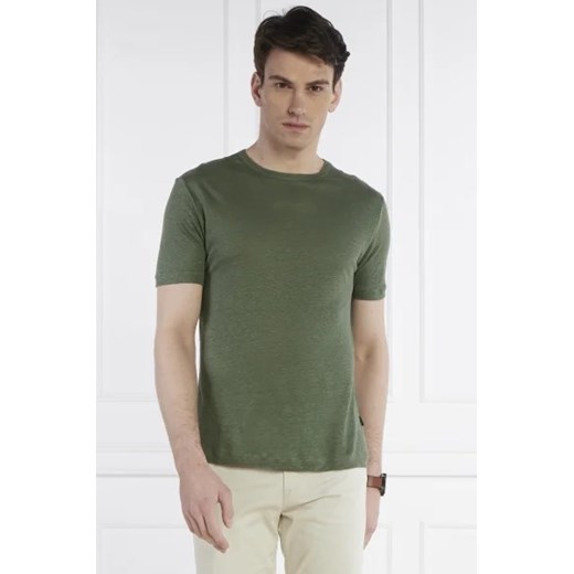 BOSS HUGO t-shirt męski zielony z krótkimi rękawami 