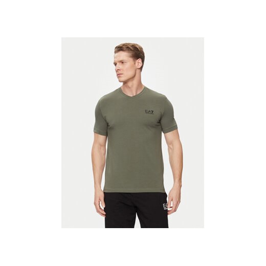 EA7 Emporio Armani T-Shirt 8NPT53 PJM5Z 1846 Zielony Regular Fit ze sklepu MODIVO w kategorii T-shirty męskie - zdjęcie 171540227