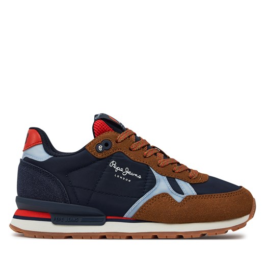 Sneakersy Pepe Jeans London PBS30533 Cognac 879 ze sklepu eobuwie.pl w kategorii Buty sportowe dziecięce - zdjęcie 171541765