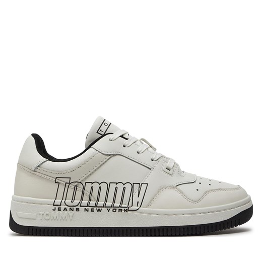 Sneakersy Tommy Jeans Tjm Basket Logo EM0EM01257 Biały ze sklepu eobuwie.pl w kategorii Buty sportowe męskie - zdjęcie 171541938