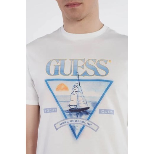 GUESS T-shirt SS BSC YACHT CLUB TE | Regular Fit Guess M promocja Gomez Fashion Store