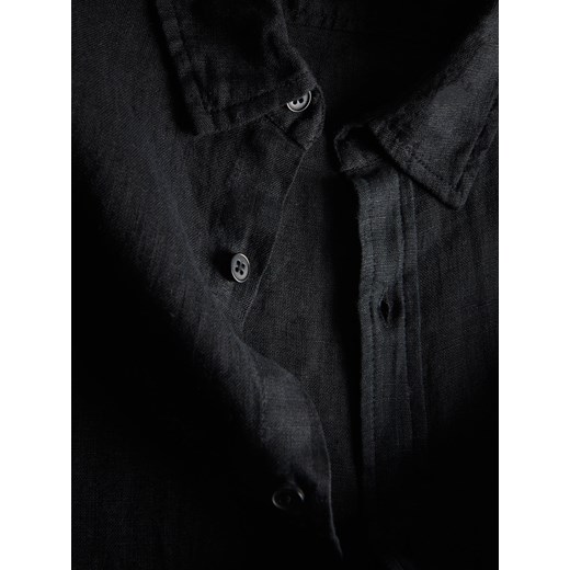 Reserved - Lniana koszula comfort fit - czarny Reserved M Reserved