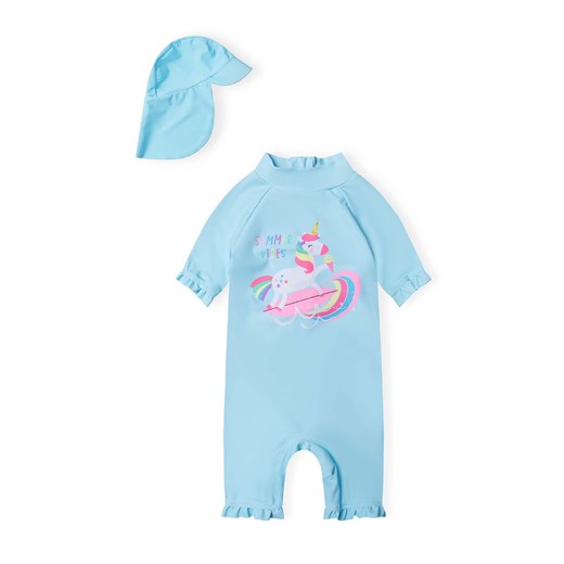 Kombinezon kąpielowy z filtrem UV i czapką- jednorożec ze sklepu 5.10.15 w kategorii Stroje kąpielowe dla niemowląt - zdjęcie 171545935