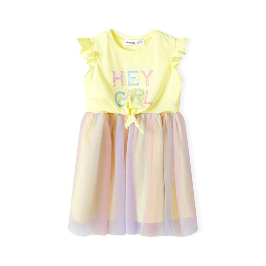 Niemowlęca sukienka z kolorowym tiulem- Hey girl ze sklepu 5.10.15 w kategorii Sukienki niemowlęce - zdjęcie 171546007