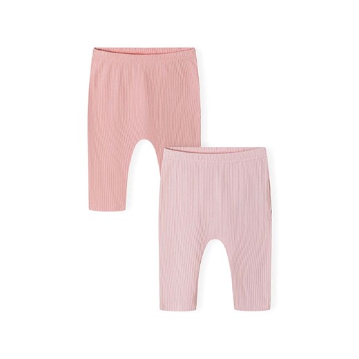 Różowe legginsy w prążki dla niemowlaka 2-pack ze sklepu 5.10.15 w kategorii Legginsy niemowlęce - zdjęcie 171546088