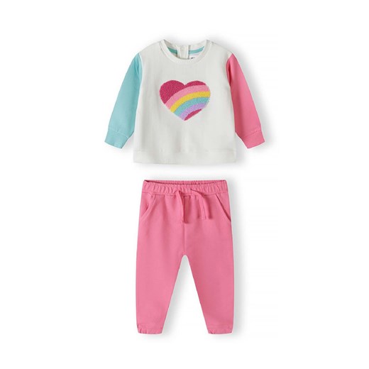 Niemowlęcy komplet ocieplany- bluza z sercem i spodnie dresowe ze sklepu 5.10.15 w kategorii Dresy dla niemowlaka - zdjęcie 171546097