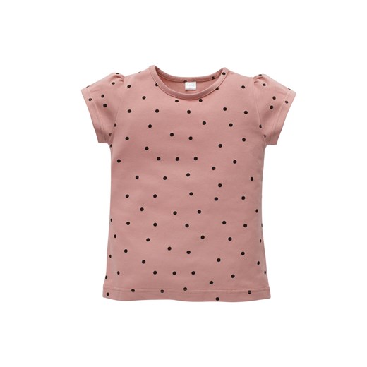 Koszulka niemowlęca z krótkim rękawem - różowa w groszki TRES BIEN - Pinokio ze sklepu 5.10.15 w kategorii Koszulki niemowlęce - zdjęcie 171546289
