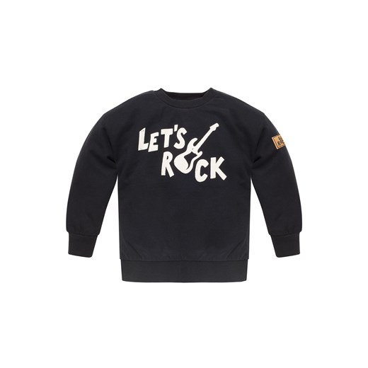 Czarna nierozpinana bluza niemowlęca LETS ROCK - Pinokio ze sklepu 5.10.15 w kategorii Bluzy i swetry - zdjęcie 171546359