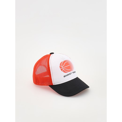 Reserved - Bawełniana czapka z daszkiem - koralowy ze sklepu Reserved w kategorii Czapki dziecięce - zdjęcie 171546877