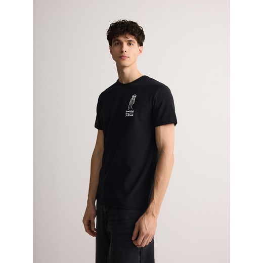 Reserved - T-shirt regular z nadrukiem - czarny ze sklepu Reserved w kategorii T-shirty męskie - zdjęcie 171547259